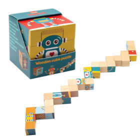 פאזל חשיבה לילדים - נחש קוביית רובוטים
