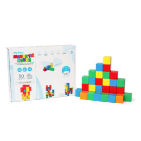 משחק קוביות מגנטיות גדולות ובטיחותיות 50 חלקים